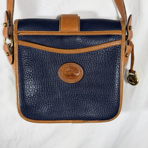 Dooney & Bourke Vintage 90's Leather Crossbody Bag Black/Brown - Picture 2 of 10